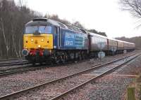 DRS 47805 leads the<I>Northern Belle</I>through the site of Thornton Junction station on its way from Glasgow Central to Perth on 14 September.<br><br>[Bill Roberton 14/09/2013]