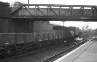 Polmadie's Standard class 5 4-6-0 no 73072 heads north through Carstairs station on 24 June 1962 with a down freight.<br><br>[John Robin 24/06/1962]