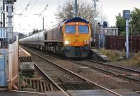 GBRf 66733 climbs through Kingsknowe with the 6S45 North Blyth - Fort William freight, on 17 December. <br><br>[Bill Roberton 17/12/2013]