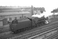 46228 <I>Duchess of Rutland</I> backs off Polmadie shed on a summer evening in July 1964. The Pacific is on its way to Glasgow Central to take out the 7pm London Sleeper. <br><br>[John Robin 17/07/1964]