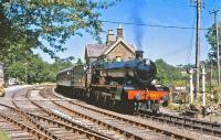 6960 <I>Raveningham Hall</I> at Highley Station on the Severn Valley Railway on 18 July 1996.<br><br>[Peter Todd 18/07/1996]