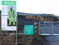 A new use for an old railway location. The former goods yard at Bowland, looking north on 26 December 2013. <br><br>[John Furnevel 26/12/2013]