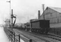 57633 approaching Ayr from the south with a freight in September 1961.<br><br>[David Stewart 03/09/1961]