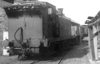 McIntosh 3F 0-6-0T 56302 on shed at Dumfries on 26 August 1960. [Ref query 9418]<br><br>[David Stewart 26/08/1960]