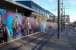 The Mural currently adorning the front of the new concourse at Haymarket, adjacent to the tram stop.<br><br>[Bill Roberton 29/10/2013]