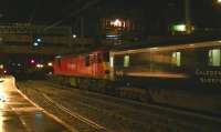 DBS 90029 takes the Highland Sleeper north out of Carlisle platform 4 in the early hours of 17 October 2013.<br><br>[Ken Browne 17/10/2013]