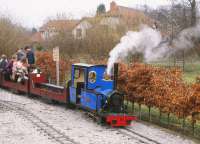 No 5 <I>Emily</I> in action on the Ruswarp Miniature Railway near Whitby in April 1996.<br><br>[Peter Todd 07/04/1996]