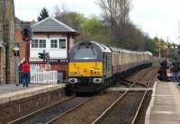 67005 brings up the rear of <I>The Sandgrounder</I> railtour as it passes Parbold on the return  from Southport on 31 March 2012.<br><br>[John McIntyre 31/03/2012]