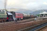 Handover at Aviemore in the early 1990s with <I>The Royal Scotsman</I> about to set off for Boat of Garten on the Strathspey Railway.<br><br>[Ewan Crawford //]