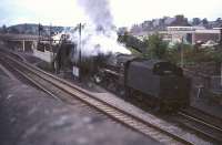 45168 pulls away from the platform at Dunblane on 27 July 1965 with a train for Callander.<br><br>[G W Robin 27/07/1965]