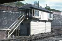 The south end of Sheffield Midland station was once graced by this fine signal-box in classic MR style. While the MR usually described the different boxes at a given location by referring to the points of the compass, in this instance it has to resort to numerical differentiation also (of which method, the LNWR was the prime exponent).		<br><br>[Bill Jamieson 17/05/1971]