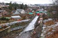 Looking west from Plumtreehall Brae, Galashiels, across the Gala Water to Kilnknowe Junction on 11 February.<br><br>[Bill Roberton 11/02/2014]