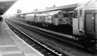 50039 <I>Implacable</I> at the platform at Plymouth in 1984.<br><br>[Colin Alexander //1984]