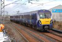 334025 approaching Bathgate on 22 February with the 10.57 from Milngavie to Edinburgh Waverley.<br><br>[Bill Roberton 22/02/2014]