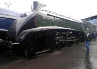 A4 60008 <I>Dwight D Eisenhower</I> on display in the yard at NRM Shildon on 22 February as part of <I>The Great Goodbye</I>.<br><br>[John Yellowlees 22/02/2014]