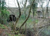 View north towards the A6106 at Melville Gate on 22 February showing the tunnels used by the original E&D route towards Sheriffhall (left) and the later improved alignment, on which work is currently progressing on behalf of the Borders Railway.<br><br>[Ewan Crawford 22/02/2014]