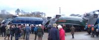 VIP lineup in the yard at NRM Shildon on 18 February 2014.<br><br>[Colin Alexander 18/02/2014]
