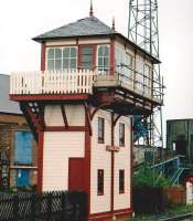 I have no idea whether the signal box builder liked a pint - why do you ask? Seriously, the offset cabin probably made good sense in the original box location not far away at Coalville Crossing. [see image 26664]<br><br>[Ken Strachan 17/05/2009]