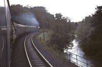 J37 0-6-0 no 64569 with the RCTS <I>Fife Coast Rail Tour</I> from Glasgow on 28 August 1965. The train is just west of Cameron Bridge heading for Thornton Junction, where it will hand over to no 256 <I>Glen Douglas</I> [see image 45866]. [Ref query 6083]<br><br>[G W Robin 28/08/1965]