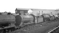 Gresley J39 no 64816 in the sidings at Heaton, thought to have been photographed in 1962. Having been withdrawn from 52B the previous December the 0-6-0 was eventually cut up at Cowlairs Works in September that year.<br><br>[K A Gray //1962]