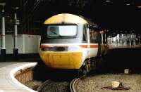 An HST service to Bristol Temple Meads being prepared in advance of boarding at Newcastle Central in November 1994. The train is in BR InterCity 125 livery. <br><br>[John Furnevel 26/11/1994]