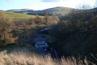 View south from the southern portal of the Bowshank Tunnel. The photograph is taken from the approach to the former (removed) occupational bridge which crossed the line here.<br><br>[Ewan Crawford 03/03/2014]