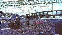 Jubilee 45627 <I>Sierra Leone</I> crossing the Clyde on the approach to Glasgow Central station on 9 July 1965 with a train from Liverpool Exchange.<br><br>[John Robin 09/07/1965]