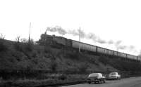 A Gourock - Glasgow train heading east through Langbank in February 1966.<br><br>[Colin Miller /02/1966]