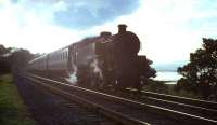 80027 skirts the Clyde near Langbank on 25 August 1965 with a Gourock - Glasgow local.<br><br>[G W Robin 25/08/1965]