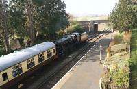 Stanier 8F no 8274 about to depart from Winchcombe with the 12.26 to Cheltenham Racecourse on 8 March 2014.<br><br>[John McIntyre 08/03/2014]