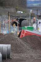 View south towards Ladhope Tunnel, Galashiels, on 18 March 2014.<br><br>[Bill Roberton 18/03/2014]