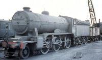 Gresley K2 2-6-0 no 61764 <I>Loch Arkaig</I> on Eastfield shed in July 1961.<br><br>[John Robin /07/1961]