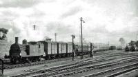 Station pilot 55189 shunting at Carstairs on 4 August 1962. The locomotive is now preserved by the SRPS at Boness. [See image 22627]<br><br>[John Robin 04/08/1962]