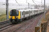 TransPennine 350408 about to pass through Abington loops with a Glasgow Central - Manchester Airport service on 17 March 2014.<br><br>[Bill Roberton 17/03/2014]