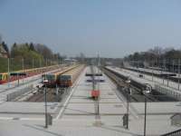 View over Berlin Olympiastadion on 29th March 2014. Compare with the situation in 1992 [see image 34710]. All platforms have now been brought back into use, although the terminating platforms appear to be used for stabling only.<br><br>[Michael Gibb 29/03/2014]