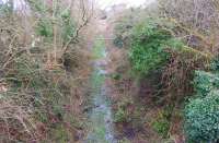 <I>'The next narrow boat from Newton Stewart...'</I> the station site at Wigtown in March 2014. [See image 27486]<br><br>[Colin Miller 28/03/2014]