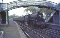 Black 5 no 45124 arrives at Kennishead on 6 May 1964 with a Glasgow - Kilmarnock local service.  <br><br>[John Robin 06/05/1964]
