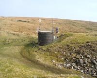 Ventillation shaft no 3 above Blea Moor tunnel in March 2014 - topped off with a weather station.<br><br>[John McIntyre 29/03/2014]