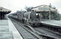 S15 4-6-0 no 30823 runs through Basingstoke station on 24 August 1964 with empty mineral wagons.<br><br>[John Robin 24/08/1964]