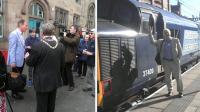 The 25th Anniversary of the Settle & Carlisle 'reprieve' was marked by a DRS-worked special train over the route on 11 April 2014 and celebrated by (amongst many others) Michael Portillo at Carlisle and Paul Salveson at Leeds.<br><br>[John Yellowlees 11/04/2014]