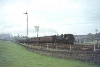 80058 takes a train from St Enoch onto the East Kilbride branch at Busby Junction on 6 May 1964. <br><br>[John Robin 06/05/1964]