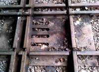 You dont see a dual gauge flat crossing every day [see image 26525]. This crossing of interesting construction is located in an extension to the main exhibition hall on the Statfold Barn Railway.<br><br>[Ken Strachan 30/03/2014]