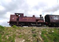 Metropolitan 0-4-4T No 1 with a train on the Swindon and Cricklade Railway on 19 April 2014.<br><br>[Peter Todd 19/04/2014]