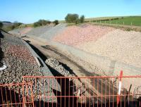 <I>Stone me!</I> The cutting at Borthwick Bank on 20 April 2014, looking north towards Fushiebridge. <br><br>[John Furnevel 20/04/2014]