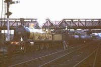 HR 103 taking on water at Carstairs on 17 October 1965 with a BLS railtour from Glasgow Central.<br><br>[G W Robin 17/10/1965]