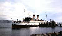 Ex-Caledonian Steam Packet Co TS <I>'Duchess of Hamilton'</I> leaving Keppel Pier, Cumbrae, for Ayr on 5th September 1970 during her final days prior to withdrawal.<br><br>[Colin Miller 05/09/1970]