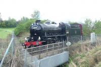 K1 2-6-0 no 62005 heads for Winchburgh tunnel on 1 May 2014 with the Edinburgh Waverley - Fort William (train B) portion of the <I>Great Britain VII</I> railtour.<br><br>[Jim Peebles 01/05/2014]