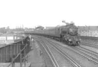 44924 runs into Paisley Gilmour Street on 6 August 1963 with a train for Wemyss Bay. <br><br>[John Robin 06/08/1963]