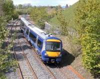 170477 with the 14.02 from Glenrothes with Thornton to Edinburgh, south of Dalmeny Junction on 11 May.<br><br>[Bill Roberton 11/05/2014]