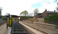 Platform reinstatement work in progress at Roby station on 19 April 2014 [see image 47176].<br><br>[John McIntyre 19/04/2014]